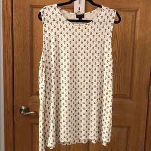 J. Jill Cream Sleeveless Boxy Tunic